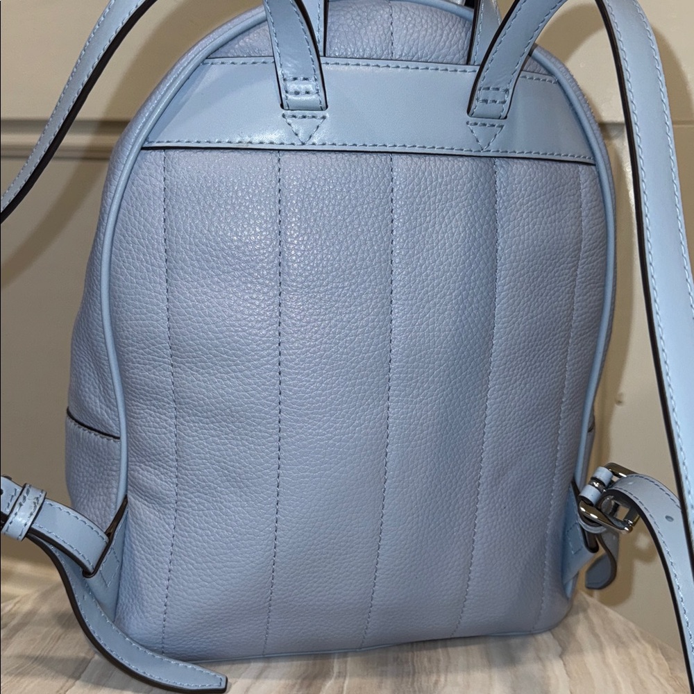 Michael Kors Kenly Blue Leather Studded Backpack - Picture 7 of 17